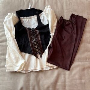 Girl’s Pirate Costume Pants + Top Set Size Medium (8-10)